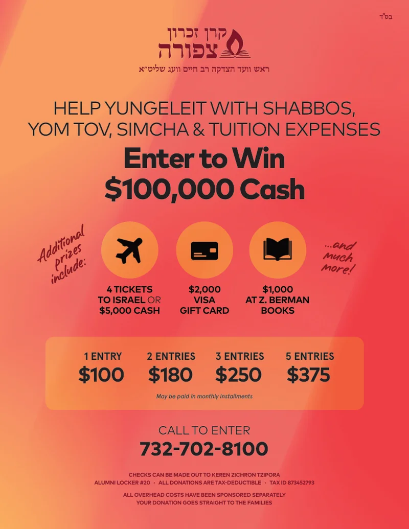 Chanukah $100k Raffle Poster